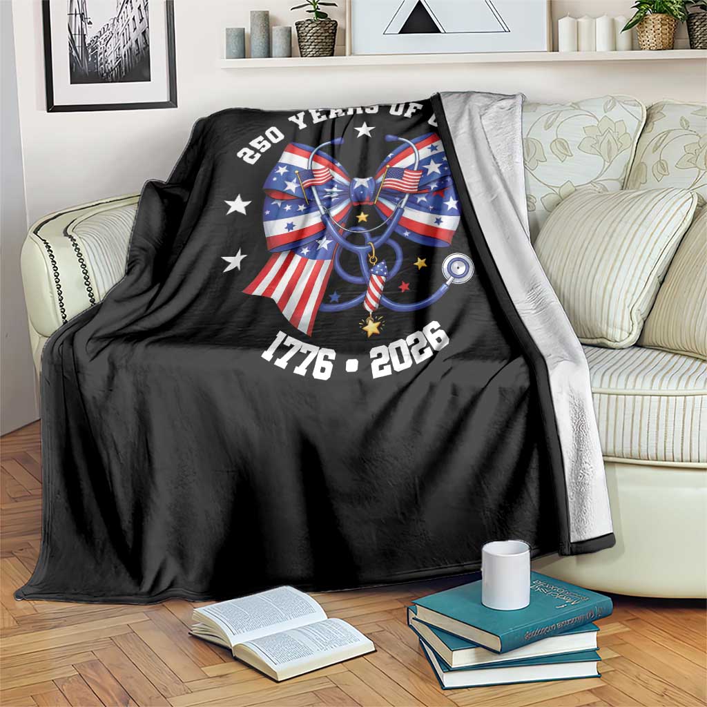 Nurse 250 Years Of Care Throw Blanket Patriotic American Nurse Gift