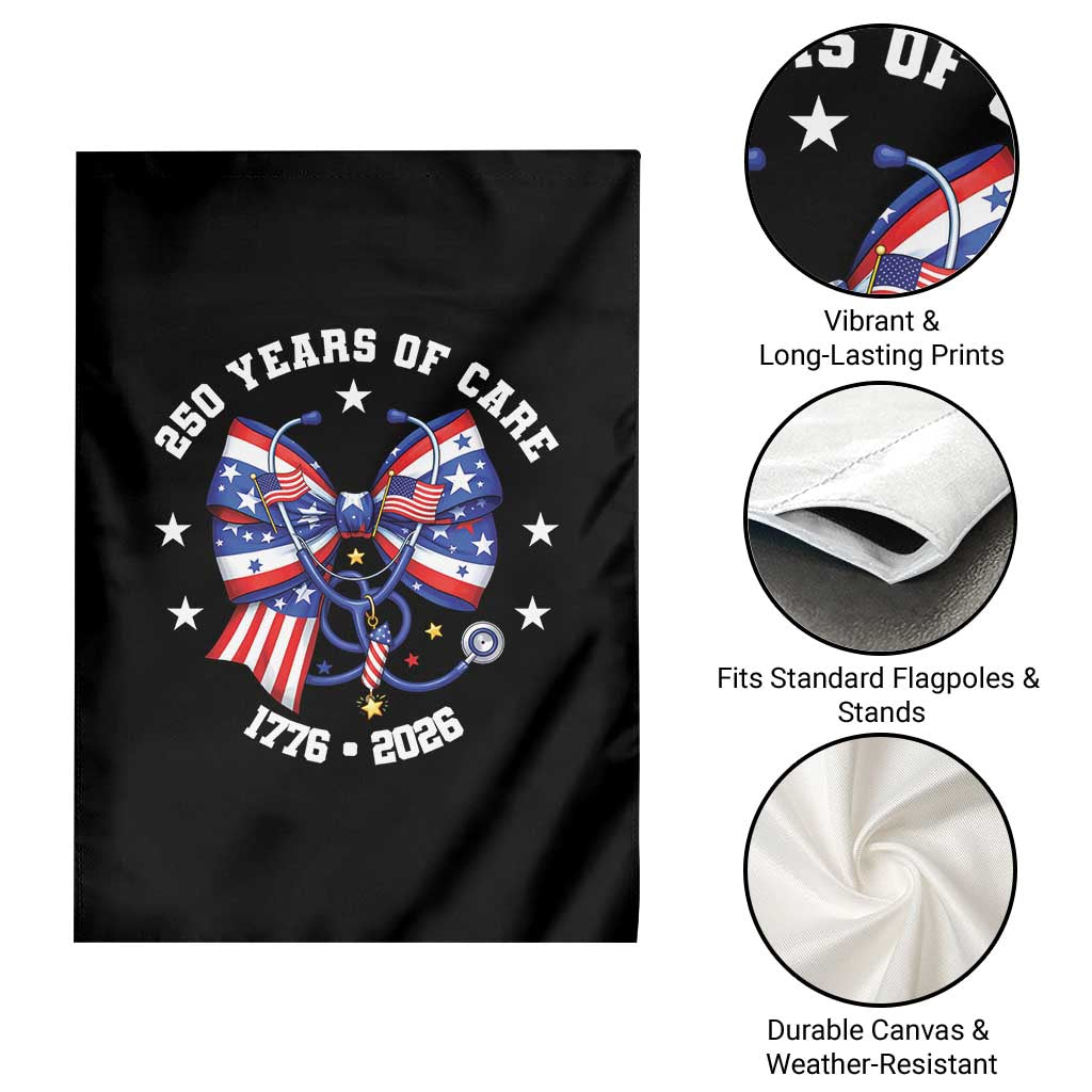 Nurse 250 Years Of Care Garden Flag Patriotic American Nurse Gift