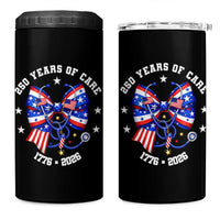 Nurse 250 Years Of Care 4 in 1 Can Cooler Tumbler Patriotic American Nurse Gift
