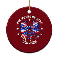 Nurse 250 Years Of Care Ceramic Ornament Patriotic American Nurse Gift
