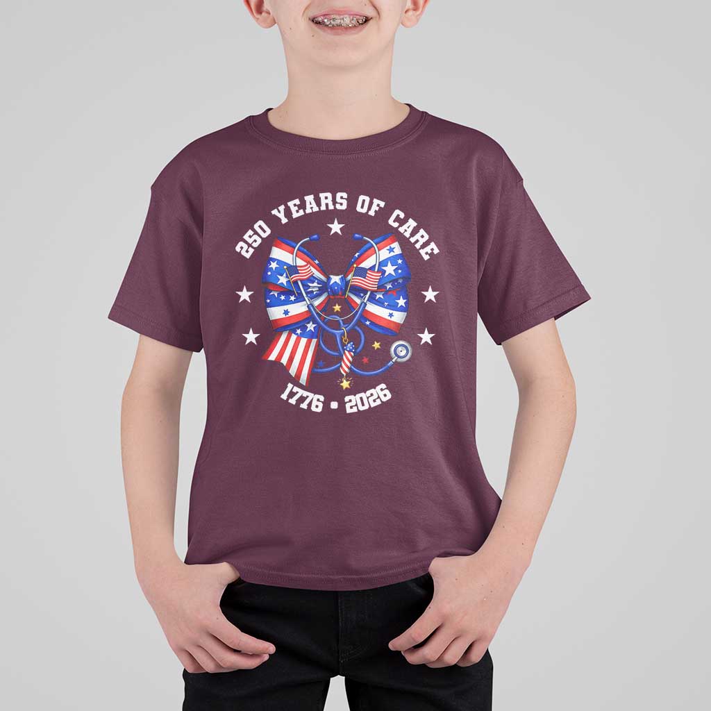 Nurse 250 Years Of Care T Shirt For Kid Patriotic American Nurse Gift