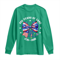 Nurse 250 Years Of Care Long Sleeve Shirt Patriotic American Nurse Gift