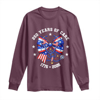 Nurse 250 Years Of Care Long Sleeve Shirt Patriotic American Nurse Gift
