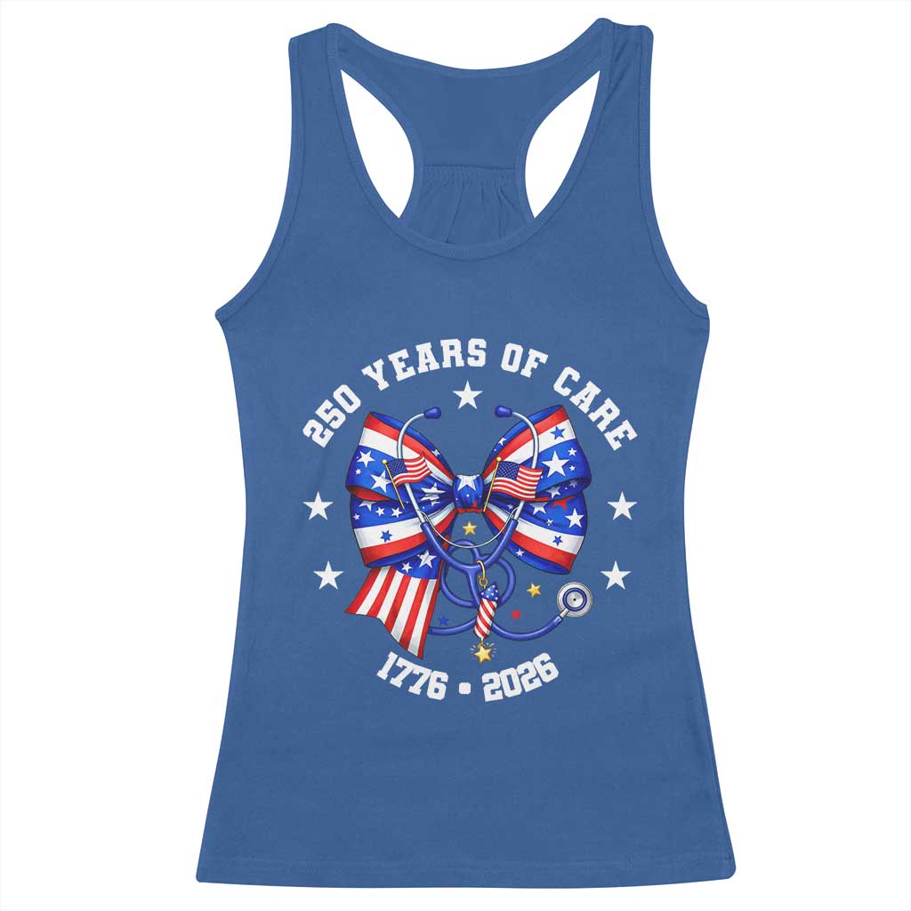 Nurse 250 Years Of Care Racerback Tank Top Patriotic American Nurse Gift