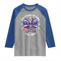 Nurse 250 Years Of Care Raglan Shirt Patriotic American Nurse Gift