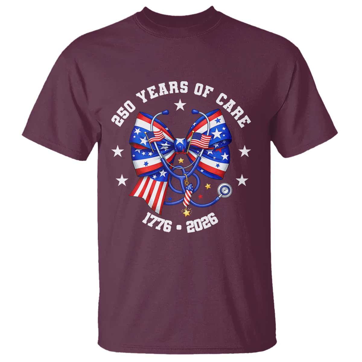 Nurse 250 Years Of Care T Shirt Patriotic American Nurse Gift