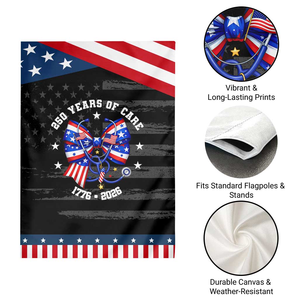 Nurse 250 Years Of Care Garden Flag Patriotic American Nurse Gift