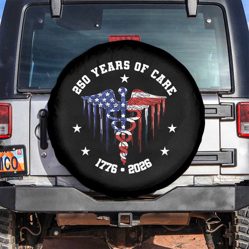 Patriotic Nurse 250 Years Of Care Spare Tire Cover Healthcare Worker Gift