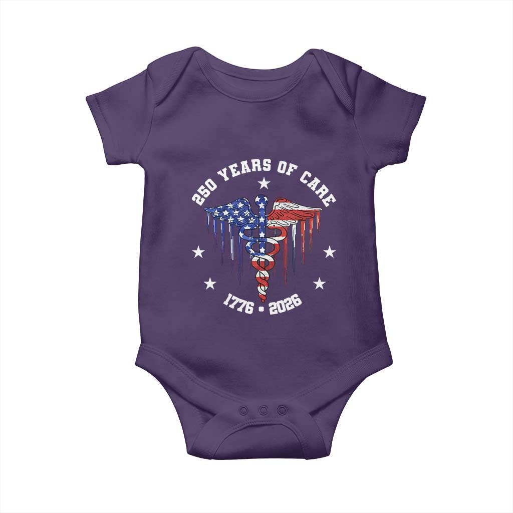 Patriotic Nurse 250 Years Of Care Baby Onesie Healthcare Worker Gift