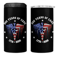 Patriotic Nurse 250 Years Of Care 4 in 1 Can Cooler Tumbler Healthcare Worker Gift