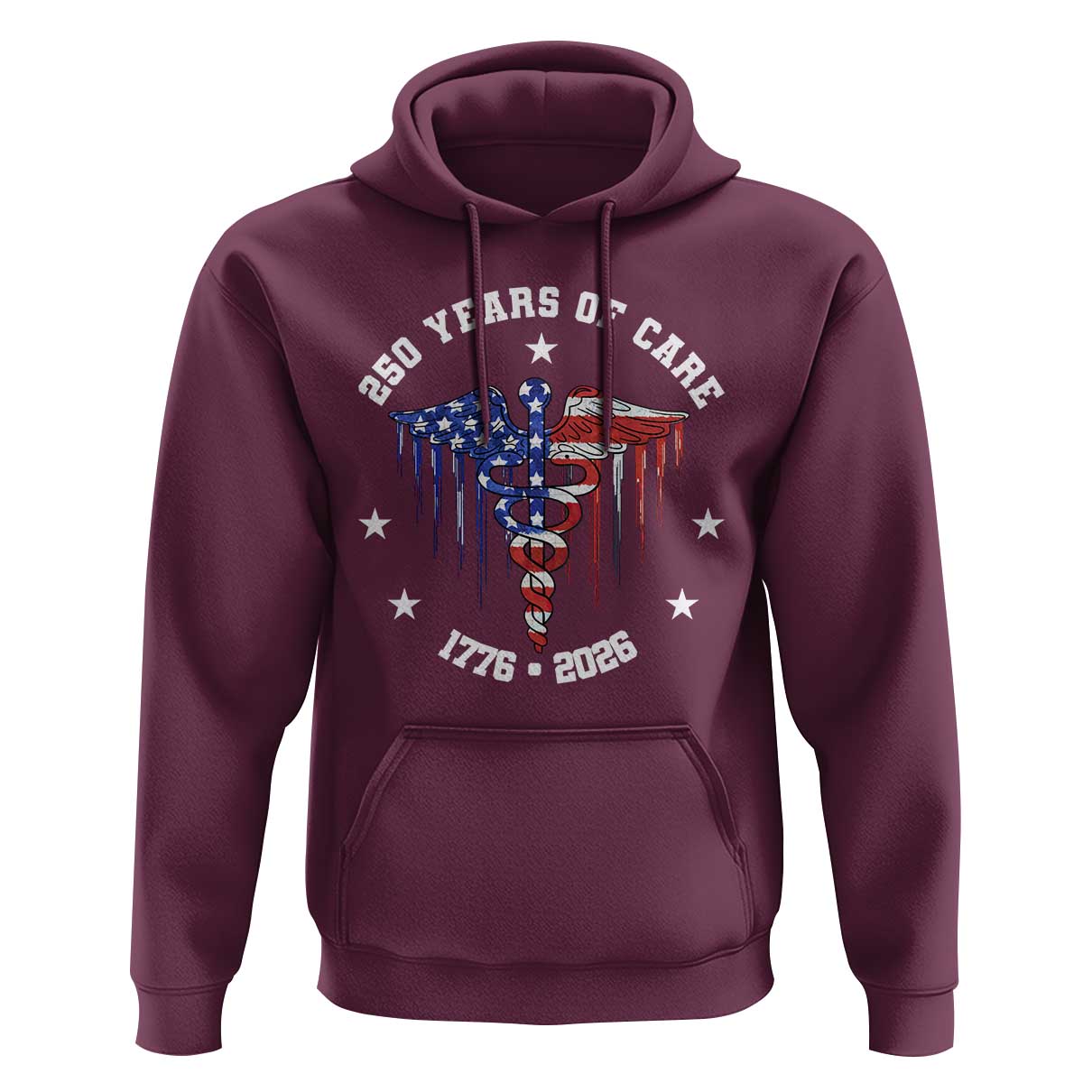 Patriotic Nurse 250 Years Of Care Hoodie Healthcare Worker Gift