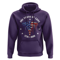 Patriotic Nurse 250 Years Of Care Hoodie Healthcare Worker Gift