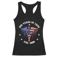 Patriotic Nurse 250 Years Of Care Racerback Tank Top Healthcare Worker Gift
