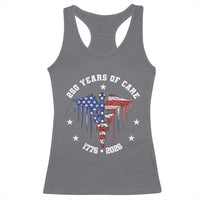 Patriotic Nurse 250 Years Of Care Racerback Tank Top Healthcare Worker Gift