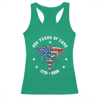 Patriotic Nurse 250 Years Of Care Racerback Tank Top Healthcare Worker Gift