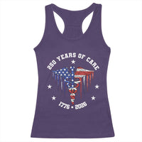 Patriotic Nurse 250 Years Of Care Racerback Tank Top Healthcare Worker Gift