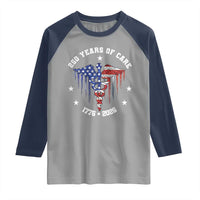 Patriotic Nurse 250 Years Of Care Raglan Shirt Healthcare Worker Gift