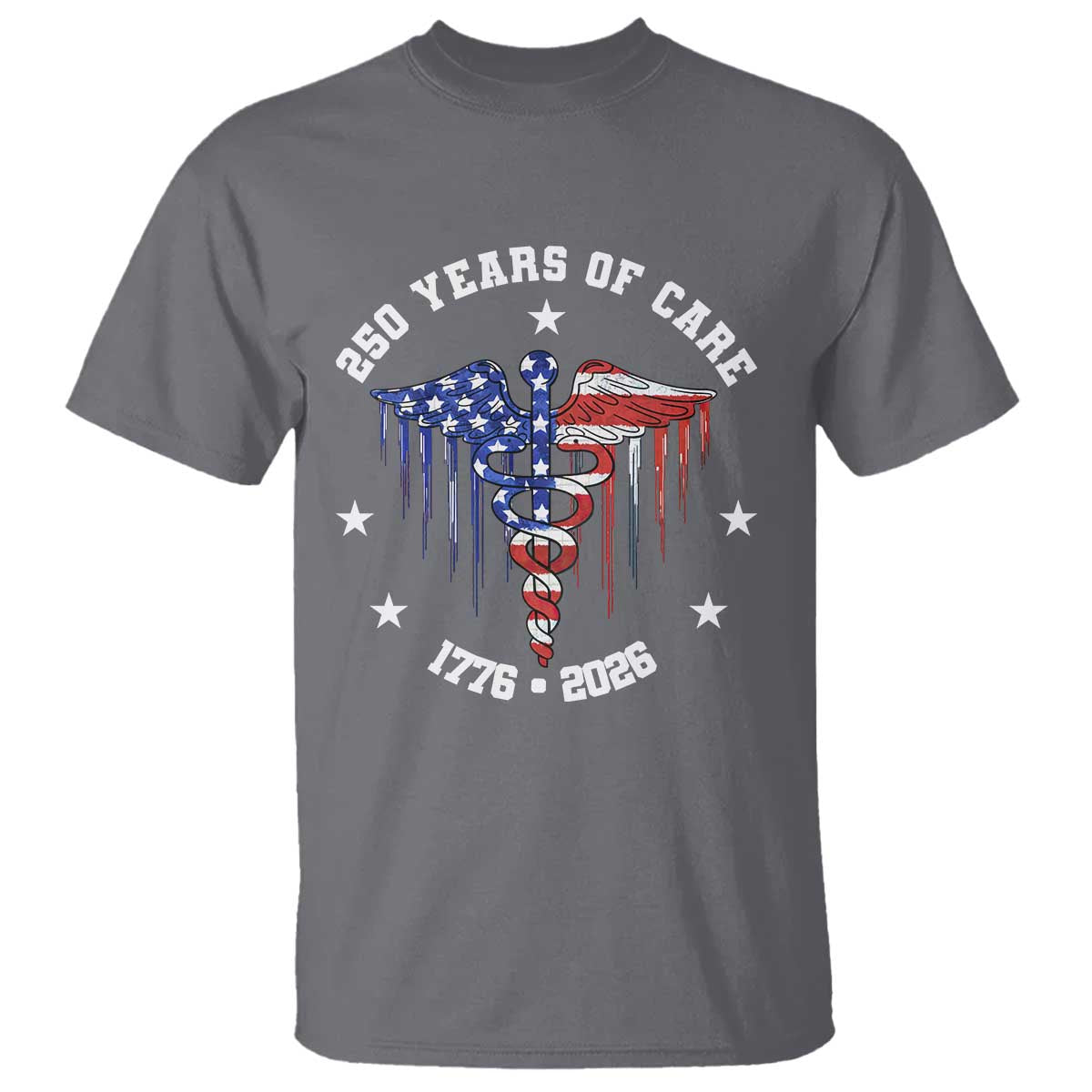 Patriotic Nurse 250 Years Of Care T Shirt Healthcare Worker Gift