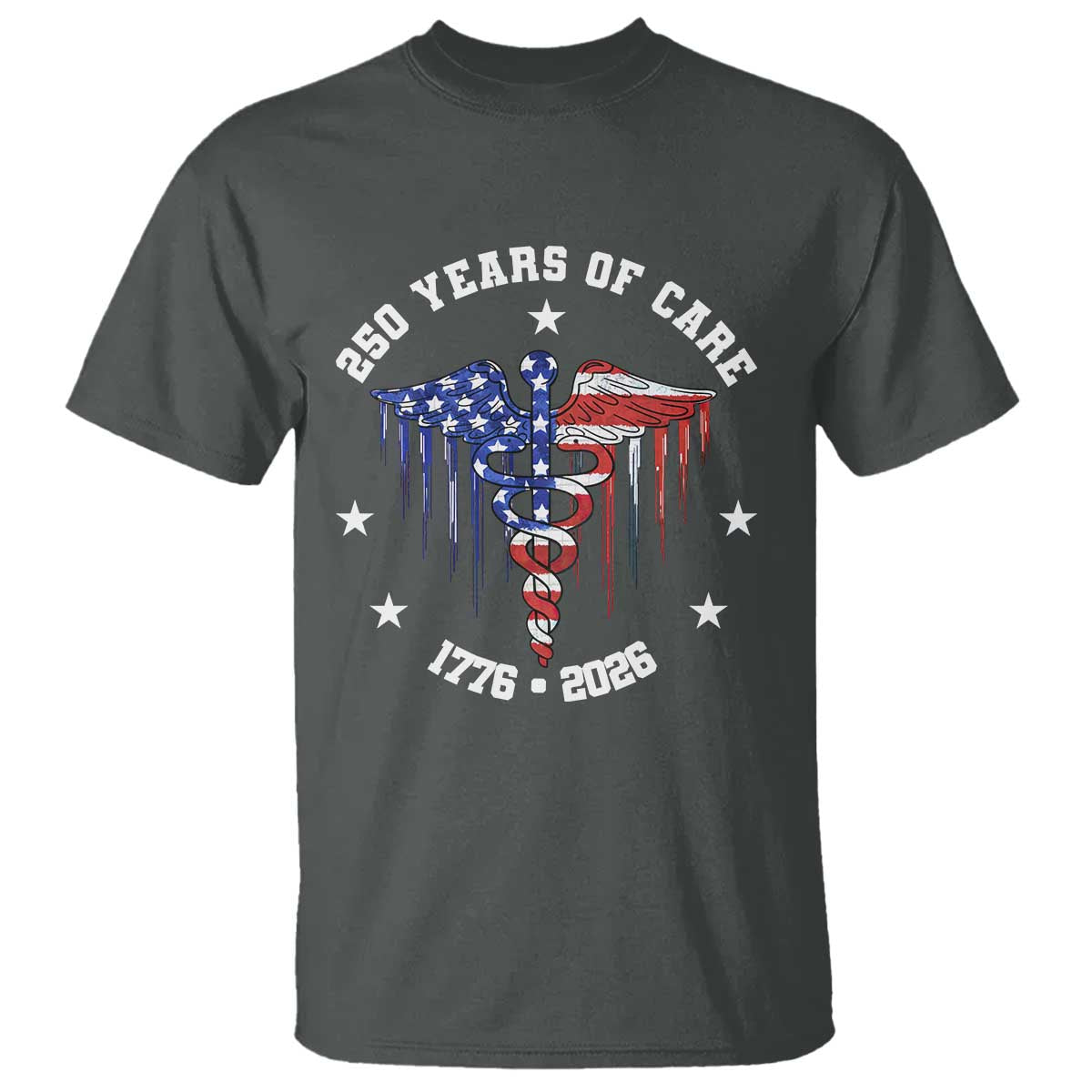 Patriotic Nurse 250 Years Of Care T Shirt Healthcare Worker Gift