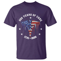 Patriotic Nurse 250 Years Of Care T Shirt Healthcare Worker Gift