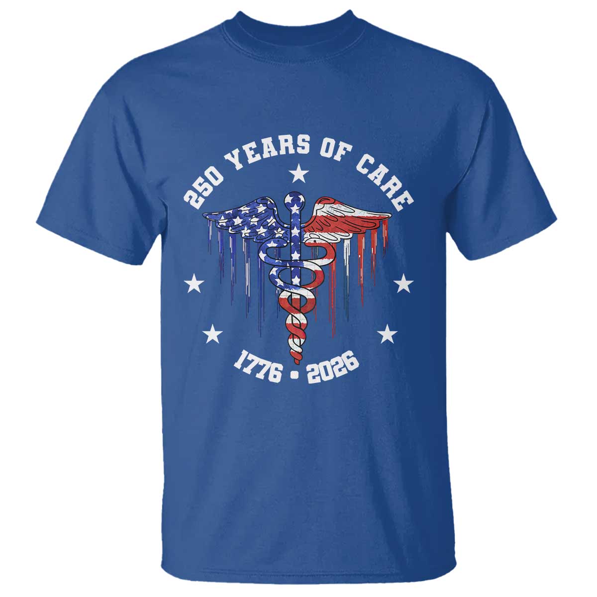 Patriotic Nurse 250 Years Of Care T Shirt Healthcare Worker Gift