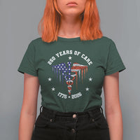 Patriotic Nurse 250 Years Of Care T Shirt For Women Healthcare Worker Gift