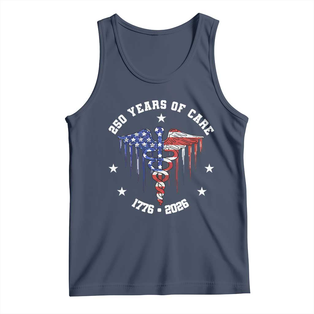 Patriotic Nurse 250 Years Of Care Tank Top Healthcare Worker Gift
