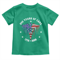 Patriotic Nurse 250 Years Of Care Toddler T Shirt Healthcare Worker Gift