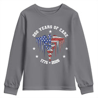 Patriotic Nurse 250 Years Of Care Youth Sweatshirt Healthcare Worker Gift