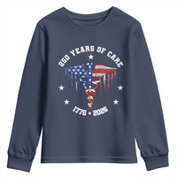 Patriotic Nurse 250 Years Of Care Youth Sweatshirt Healthcare Worker Gift