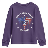 Patriotic Nurse 250 Years Of Care Youth Sweatshirt Healthcare Worker Gift
