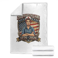 Patriotic Nurse Celebrating 250 Years Of Care Gift Throw Blanket
