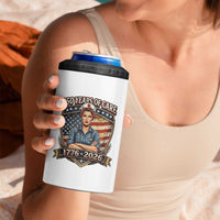 Patriotic Nurse Celebrating 250 Years Of Care Gift 4 in 1 Can Cooler Tumbler