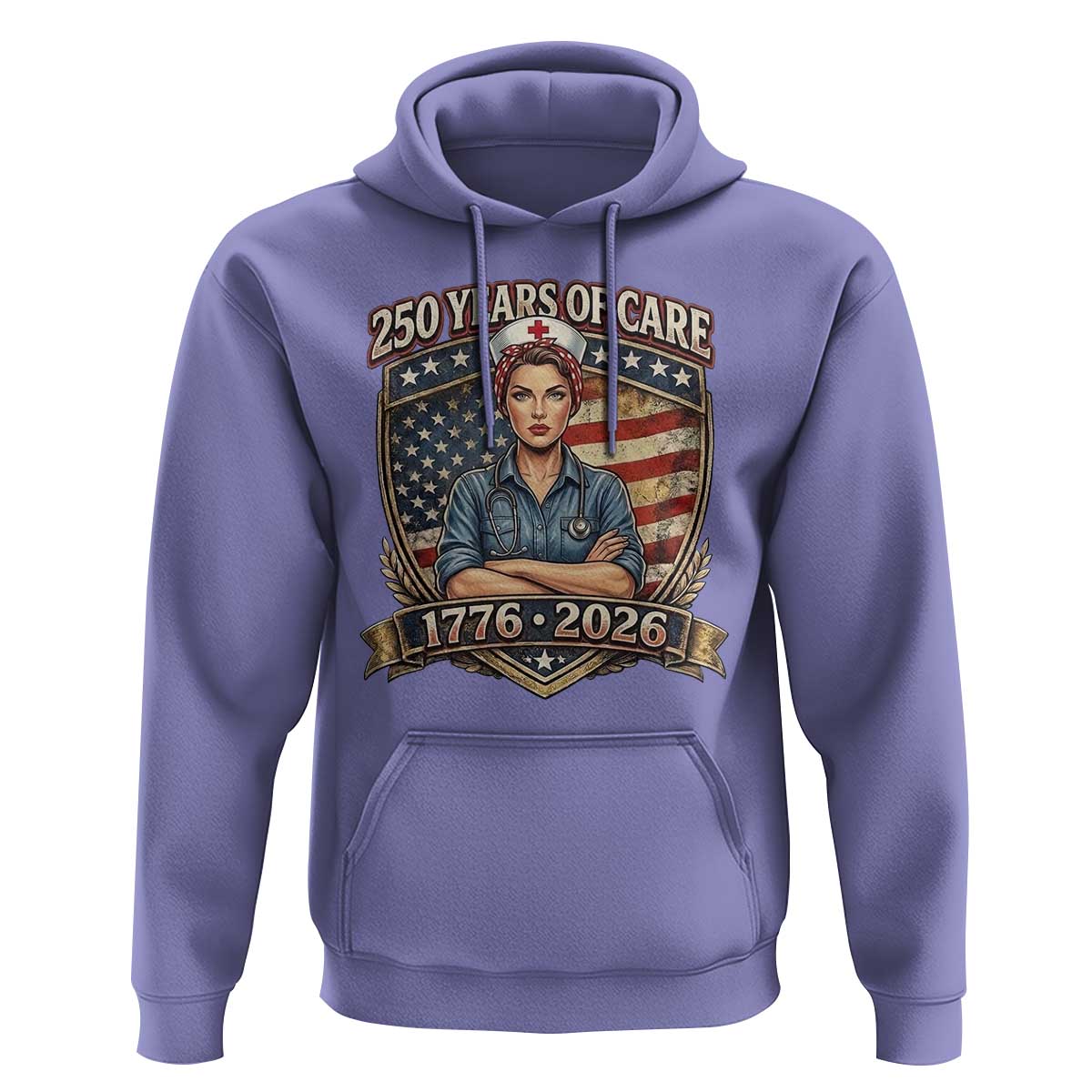 Patriotic Nurse Celebrating 250 Years Of Care Gift Hoodie
