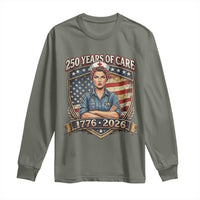 Patriotic Nurse Celebrating 250 Years Of Care Gift Long Sleeve Shirt