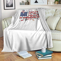 USA 250 Proud American Nurse Throw Blanket Patriotic Healthcare Hero