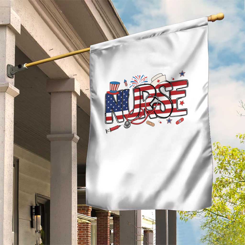 USA 250 Proud American Nurse Garden Flag Patriotic Healthcare Hero