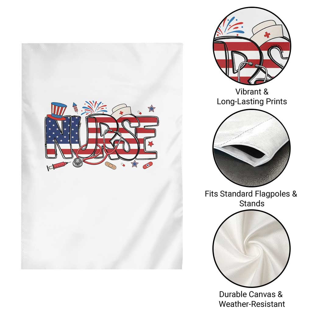 USA 250 Proud American Nurse Garden Flag Patriotic Healthcare Hero