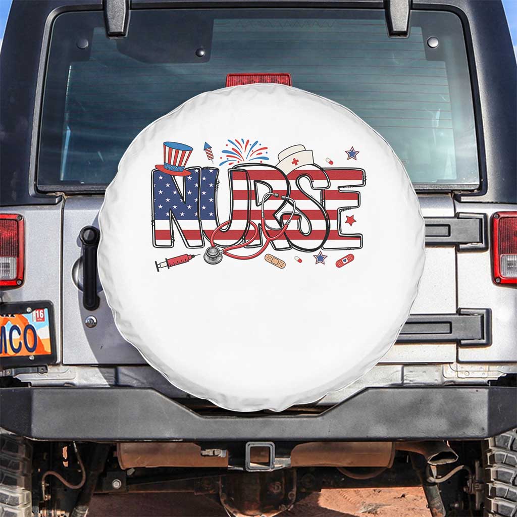 USA 250 Proud American Nurse Spare Tire Cover Patriotic Healthcare Hero