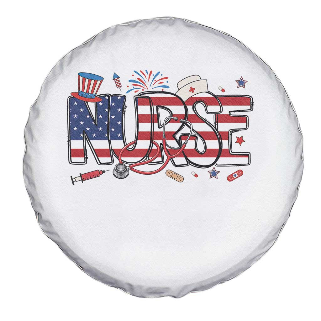 USA 250 Proud American Nurse Spare Tire Cover Patriotic Healthcare Hero