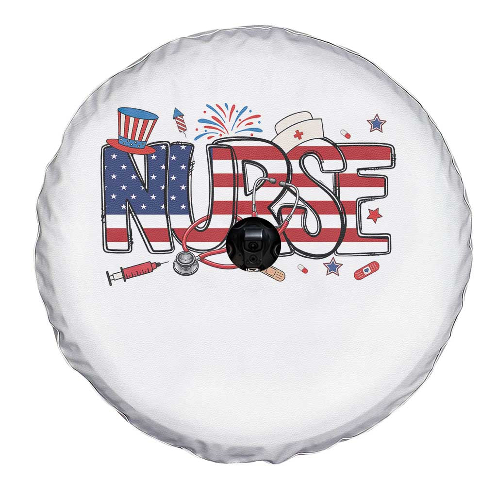 USA 250 Proud American Nurse Spare Tire Cover Patriotic Healthcare Hero