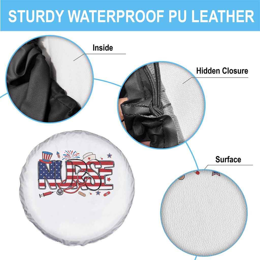 USA 250 Proud American Nurse Spare Tire Cover Patriotic Healthcare Hero