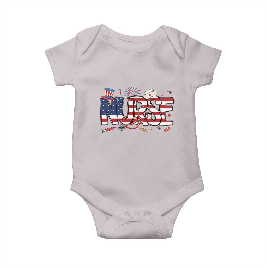 USA 250 Proud American Nurse Baby Onesie Patriotic Healthcare Hero