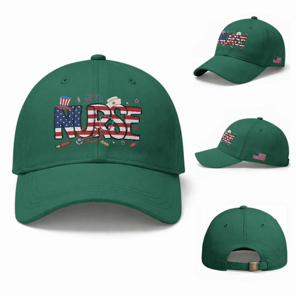 USA 250 Proud American Nurse Baseball Cap Patriotic Healthcare Hero
