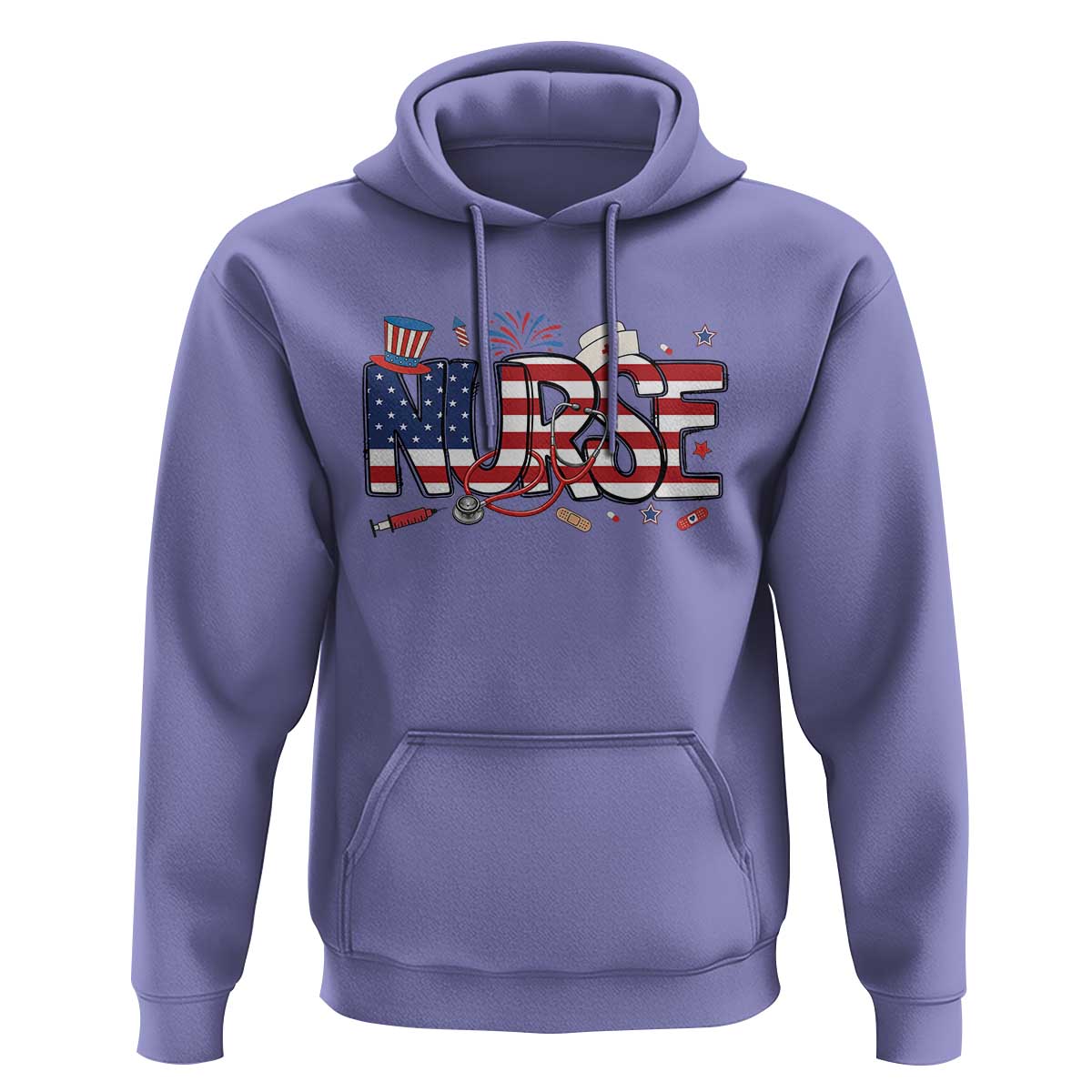 USA 250 Proud American Nurse Hoodie Patriotic Healthcare Hero