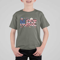 USA 250 Proud American Nurse T Shirt For Kid Patriotic Healthcare Hero