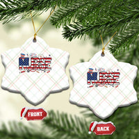USA 250 Proud American Nurse Ceramic Ornament Patriotic Healthcare Hero