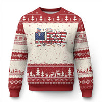 USA 250 Proud American Nurse Ugly Christmas Sweater Patriotic Healthcare Hero