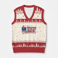USA 250 Proud American Nurse V-Neck Knit Sweater Vest Patriotic Healthcare Hero