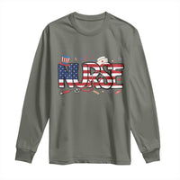 USA 250 Proud American Nurse Long Sleeve Shirt Patriotic Healthcare Hero
